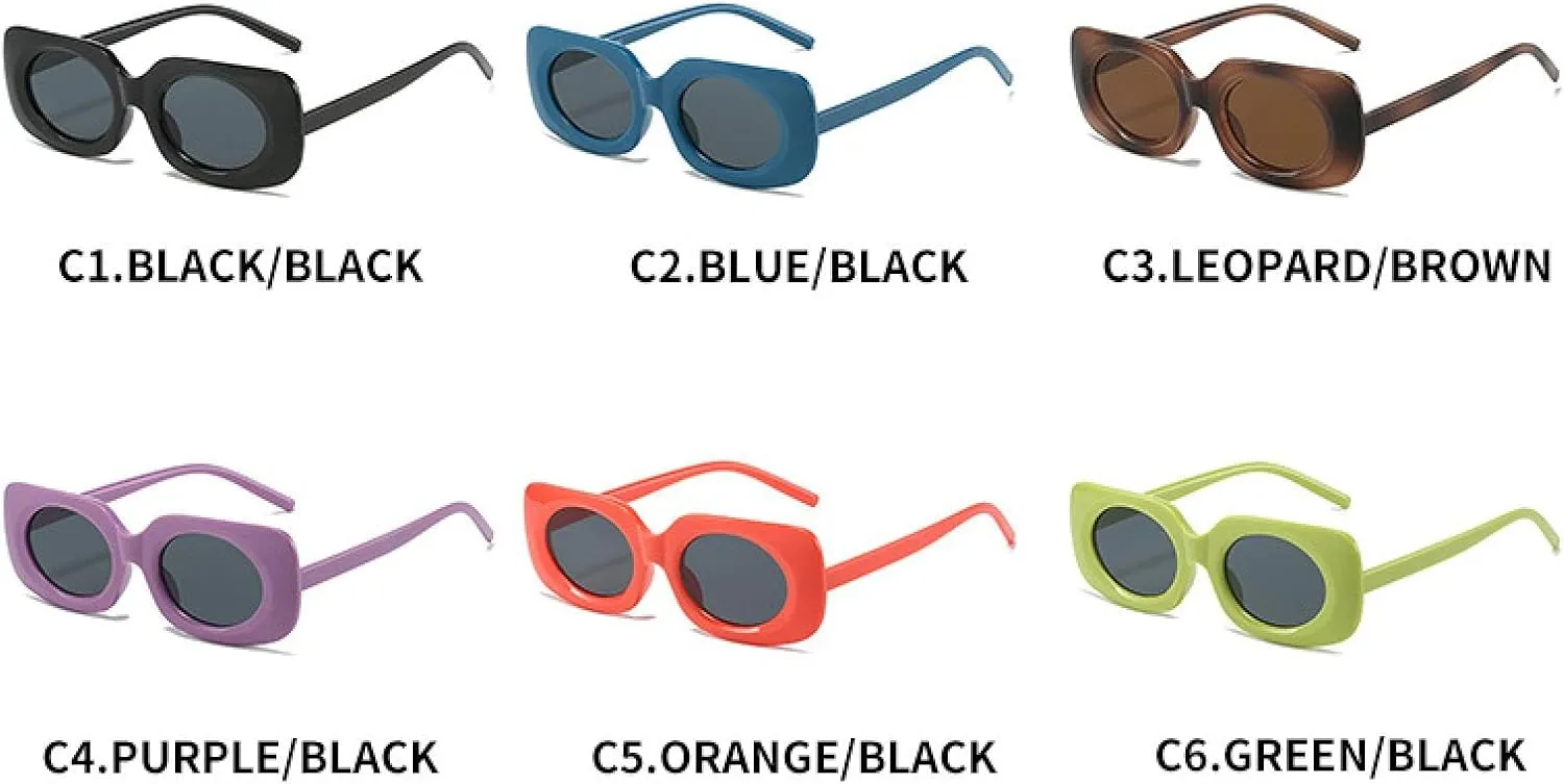 Fashion Sunglasses Women and Men Vintage Trendy Small Frame Eyeglasses Summer Traveling Shades Uv400