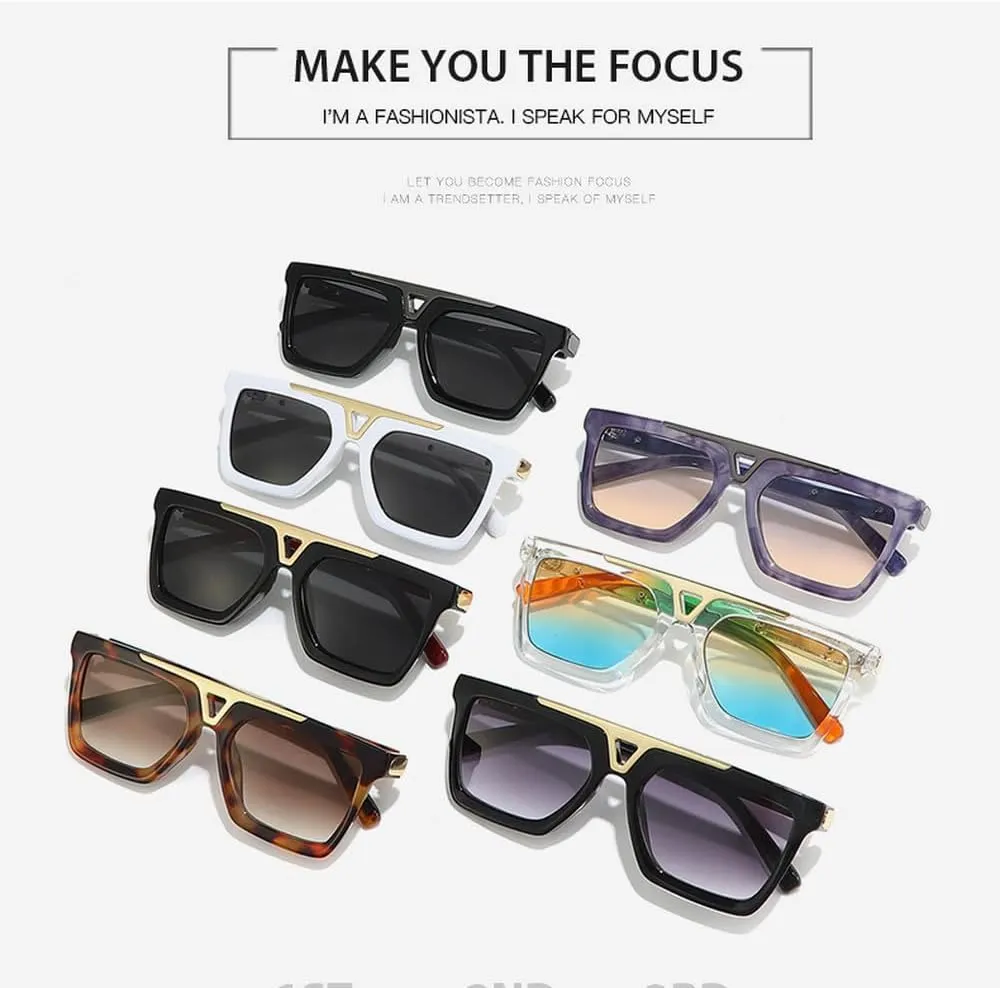Fashion Sunglasses Women Men Vintage Frame Sun Glasses High Quantity Lens Goggles Shades