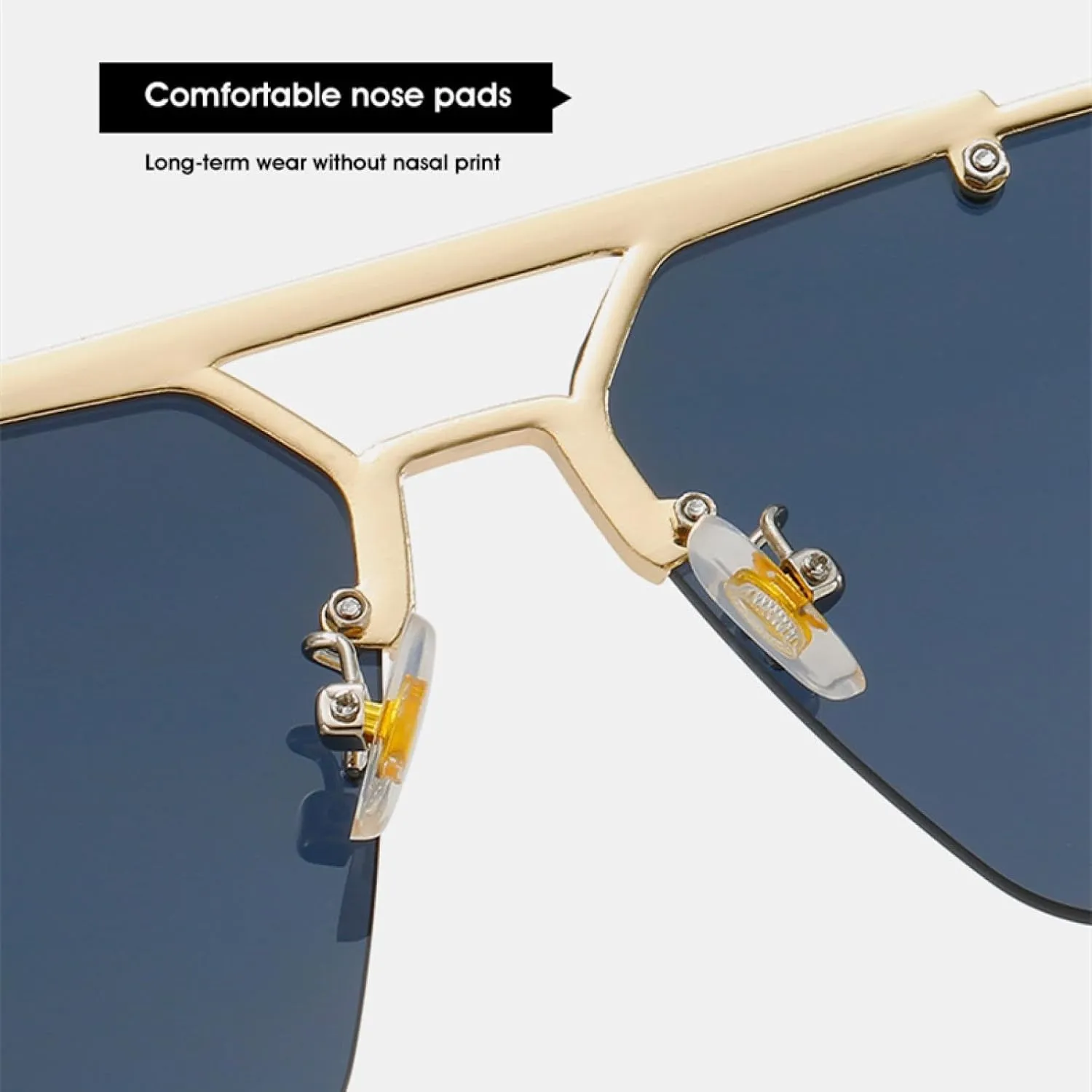 Fashion Sunglasses Women Men Vintage Luxury Double Bridge Shades Outdoors Driving Eyeglasses Uv400
