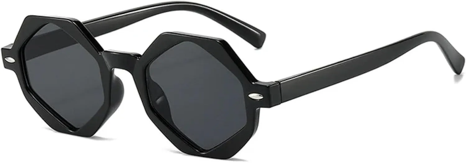 Fashion Sunglasses Women Men Vintage Luxury Polygon Shades Travel Driving Eyeglasses Uv400