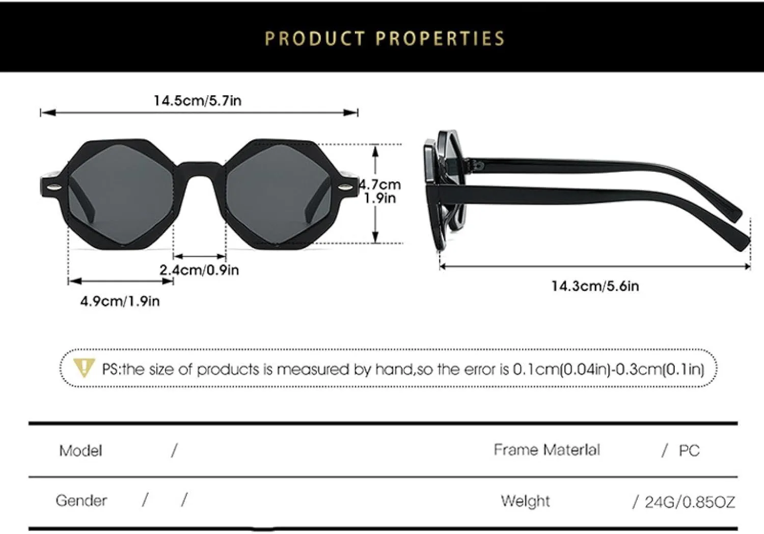 Fashion Sunglasses Women Men Vintage Luxury Polygon Shades Travel Driving Eyeglasses Uv400