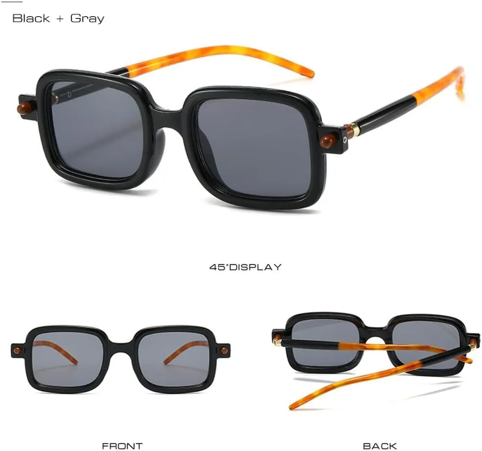Fashion Sunglasses Women Shades UV400 Vintage Rivets Men Punk Clear Gradient Sun Glasses