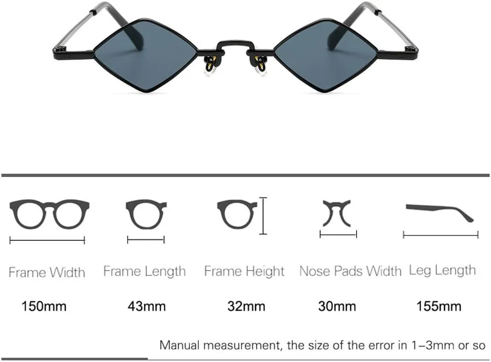 Fashion Sunglasses Women Vintage Metal Small Frame Sun Glasses Female Retro Shades Ladies Punk Eyeglass UV400