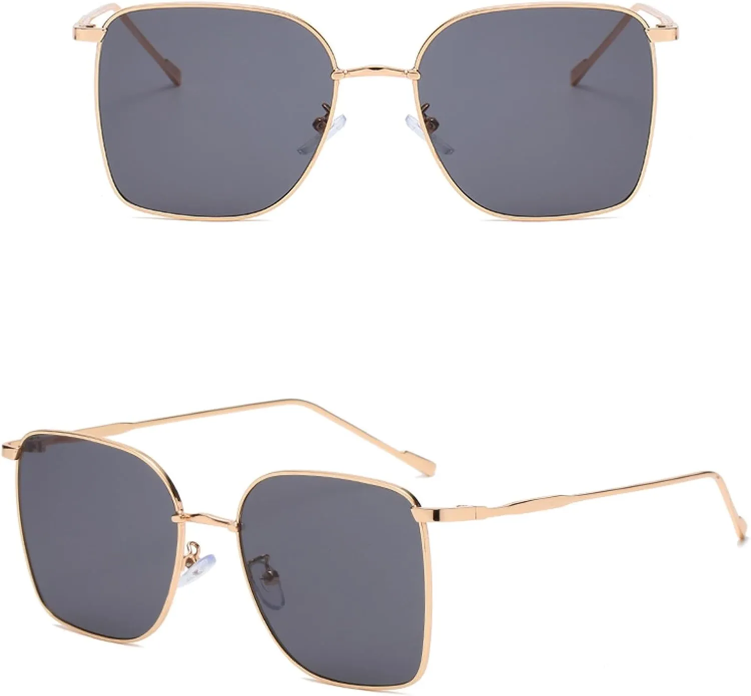 Fashion Sunglasses Women Vintage Sun Glasses Metal Luxury Large Black Shades Uv400