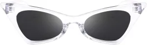 FEISEDY Vintage Small Cat Eye Frame Hiphop Fashion Sunglasses Trendy Style for Women Men B2637