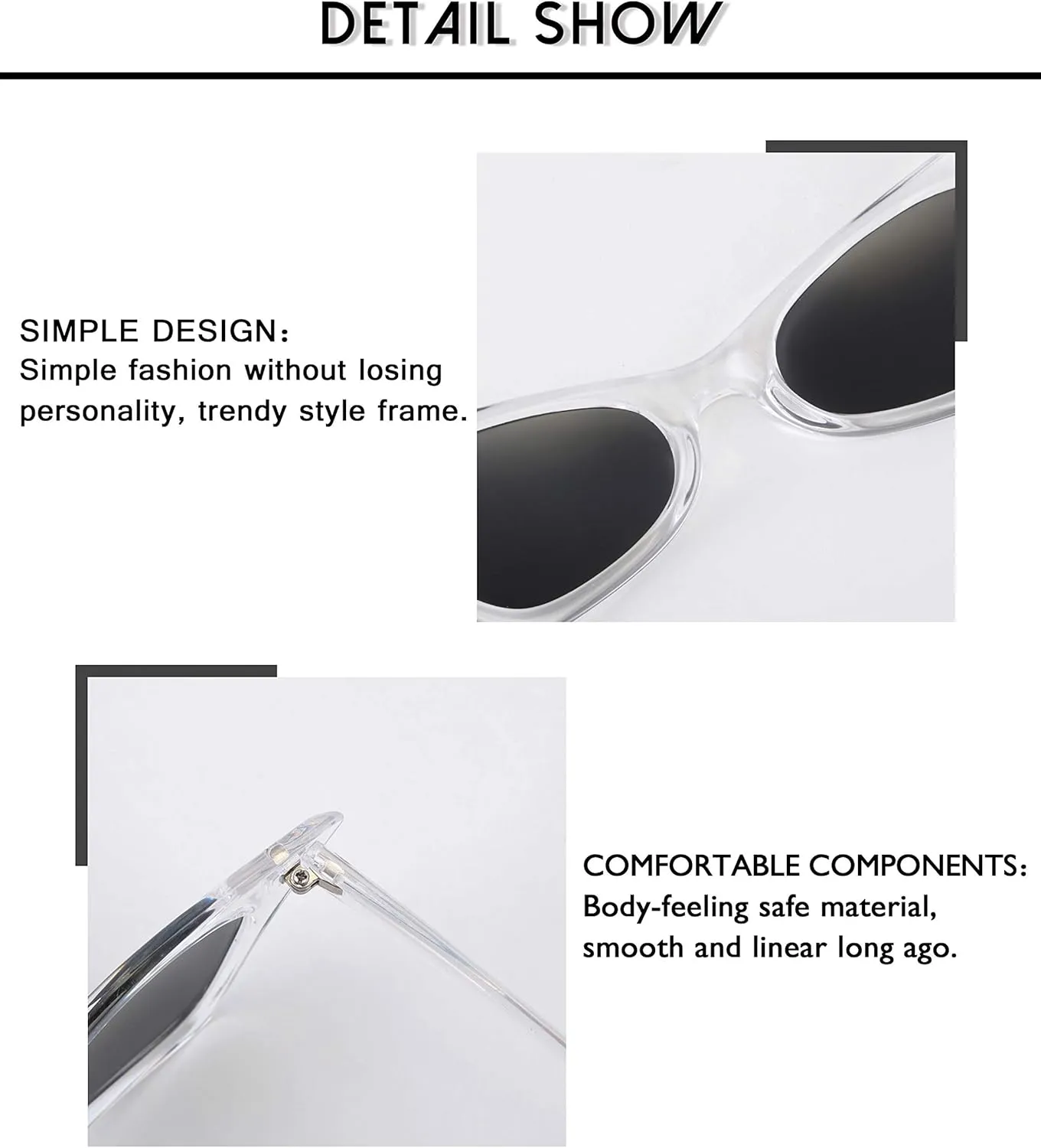 FEISEDY Vintage Small Cat Eye Frame Hiphop Fashion Sunglasses Trendy Style for Women Men B2637