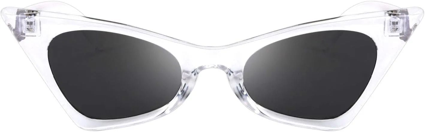 FEISEDY Vintage Small Cat Eye Frame Hiphop Fashion Sunglasses Trendy Style for Women Men B2637