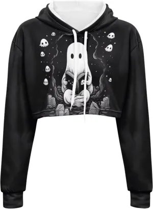 Flashideas Women's Cropped Hoodies Oversized Crop Tops for Women Polyester Fibre