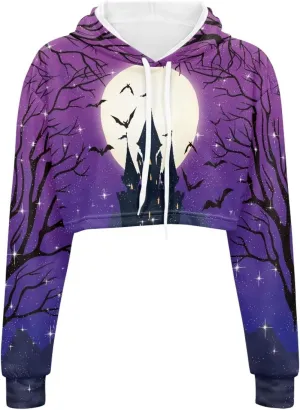 Flashideas Women's Cropped Hoodies Oversized Crop Tops for Women Polyester Fibre