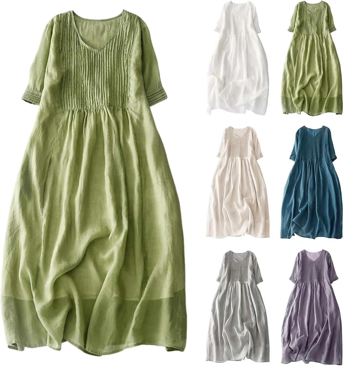 Flowy Dresses for Women,Short Sleeve Tshirt Dress Casual Crew Neck Beach Vacation Dress Summer Long Maxi Sundresses