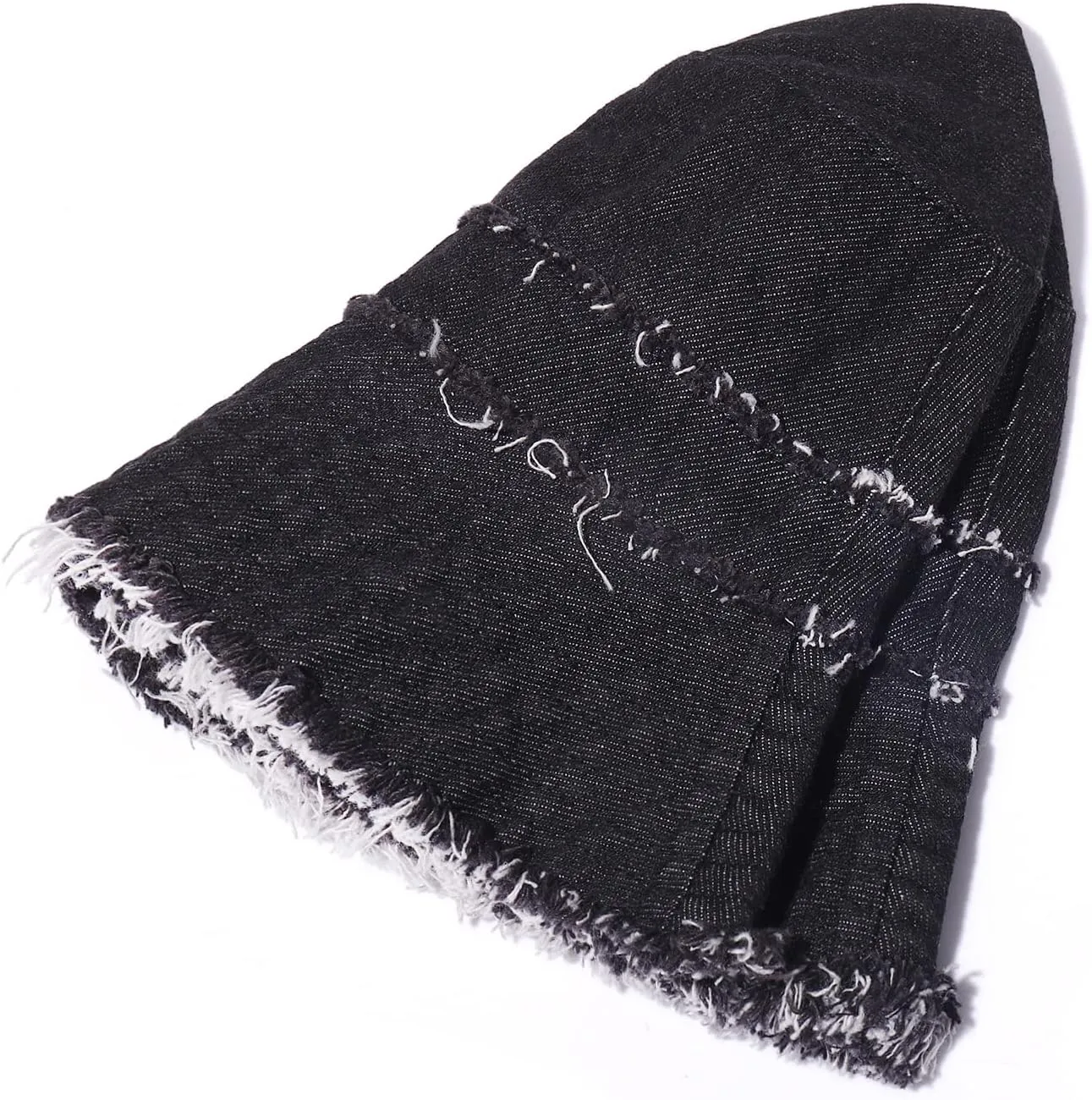 Frayed Bucket Hats Beach Sun Hats for Women Foldable Wide Brim Cotton Hats Outdoor Summer Beach Headwear