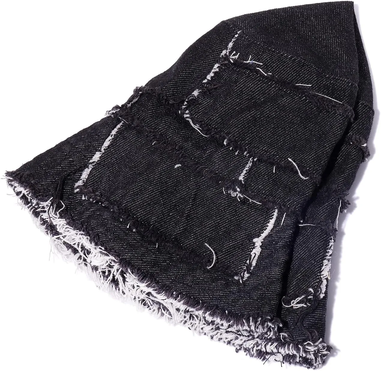 Frayed Bucket Hats Beach Sun Hats for Women Foldable Wide Brim Cotton Hats Outdoor Summer Beach Headwear