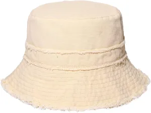 Frayed Bucket Hats Beach Sun Hats for Women Foldable Wide Brim Cotton Hats Outdoor Summer Beach Headwear