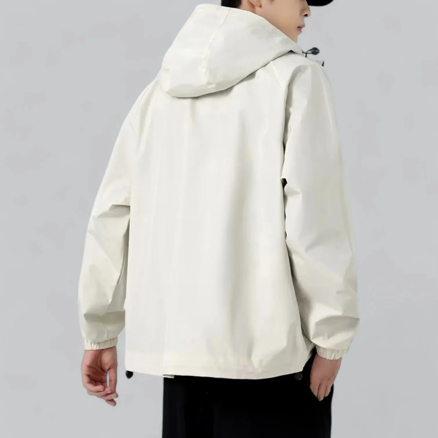 Functional Men's Jacket with Hood and Waterproof Features