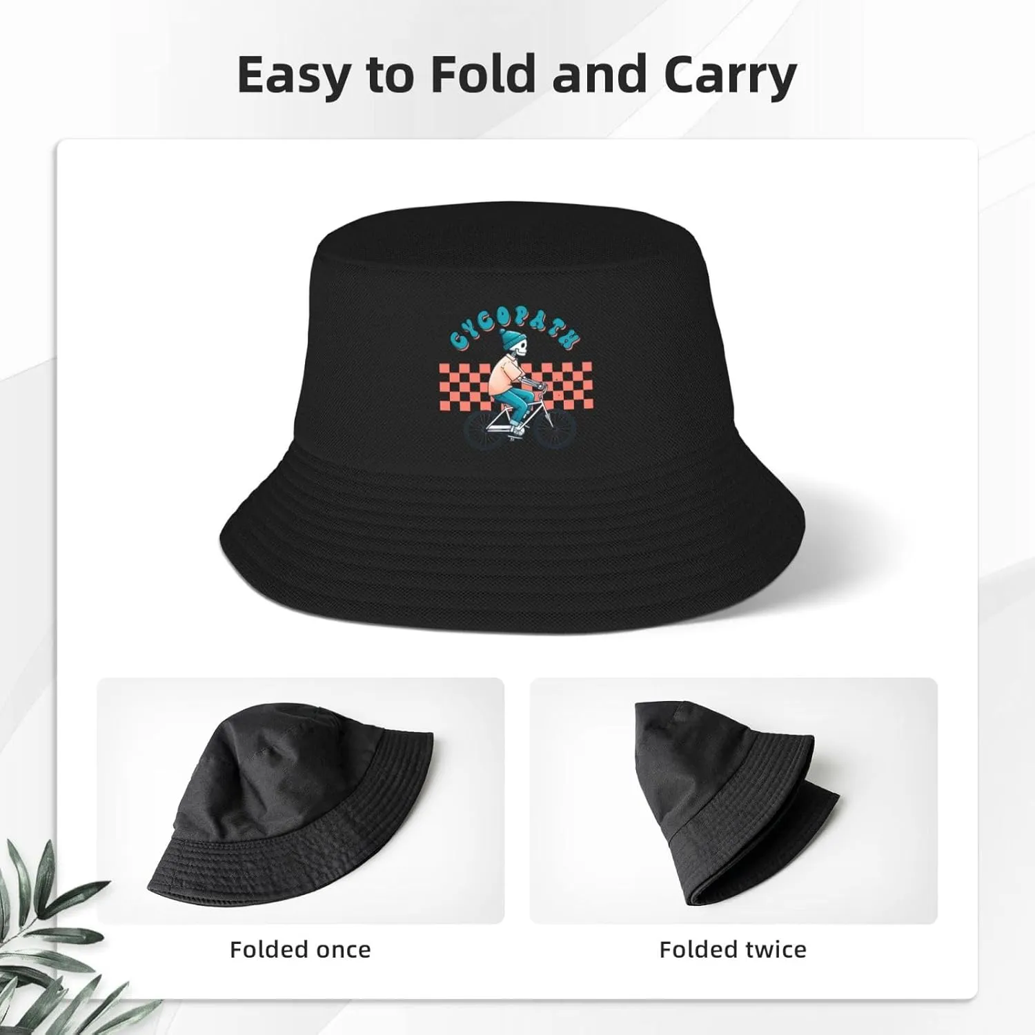 Funny Skeleton Staying Alive Sunflower Bucket Hats Fashion Sun Cap Packable Fisherman Hat for Women and Men