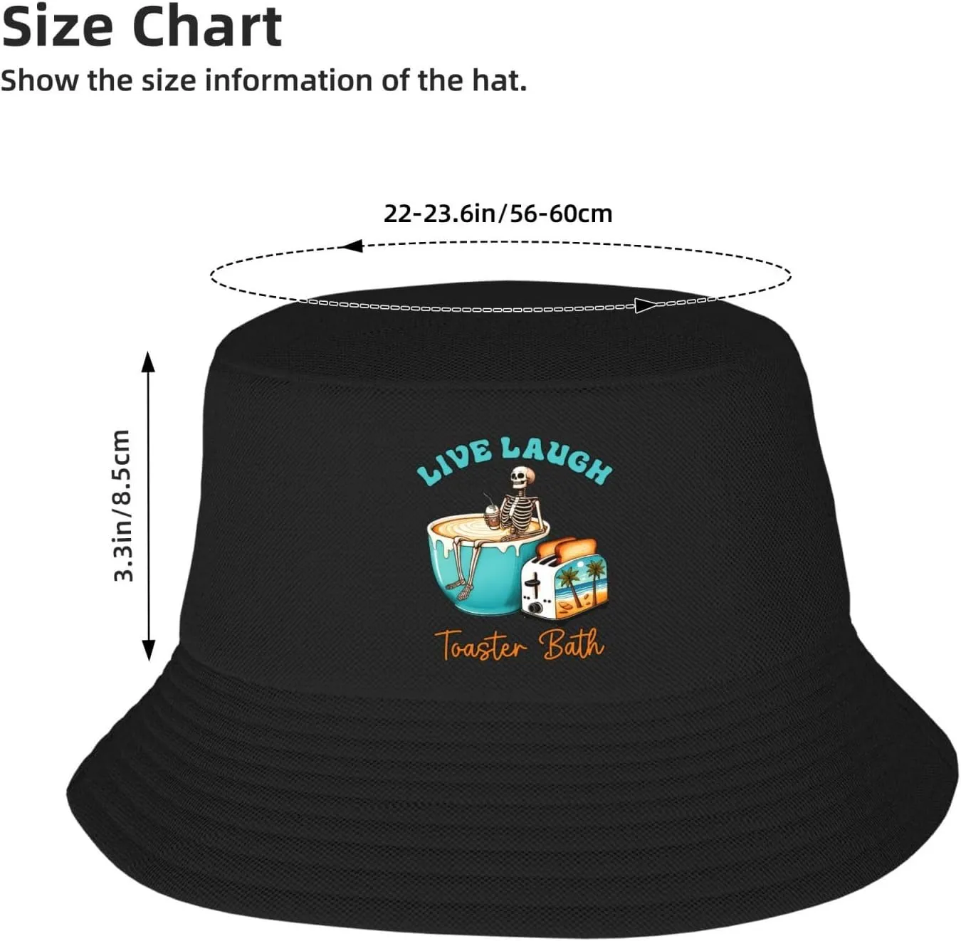 Funny Skeleton Staying Alive Sunflower Bucket Hats Fashion Sun Cap Packable Fisherman Hat for Women and Men