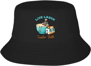 Funny Skeleton Staying Alive Sunflower Bucket Hats Fashion Sun Cap Packable Fisherman Hat for Women and Men