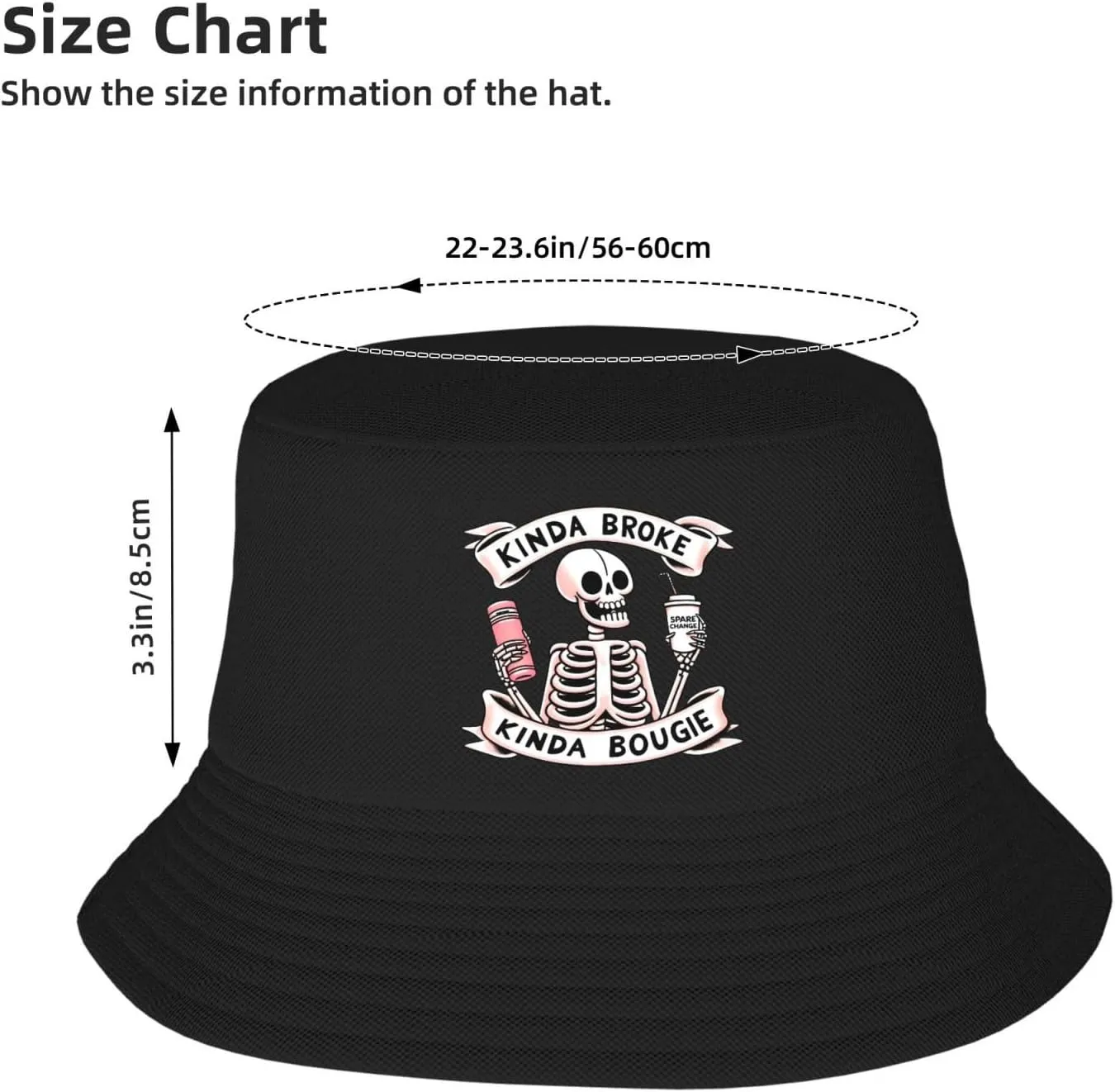 Funny Skeleton Staying Alive Sunflower Bucket Hats Fashion Sun Cap Packable Fisherman Hat for Women and Men