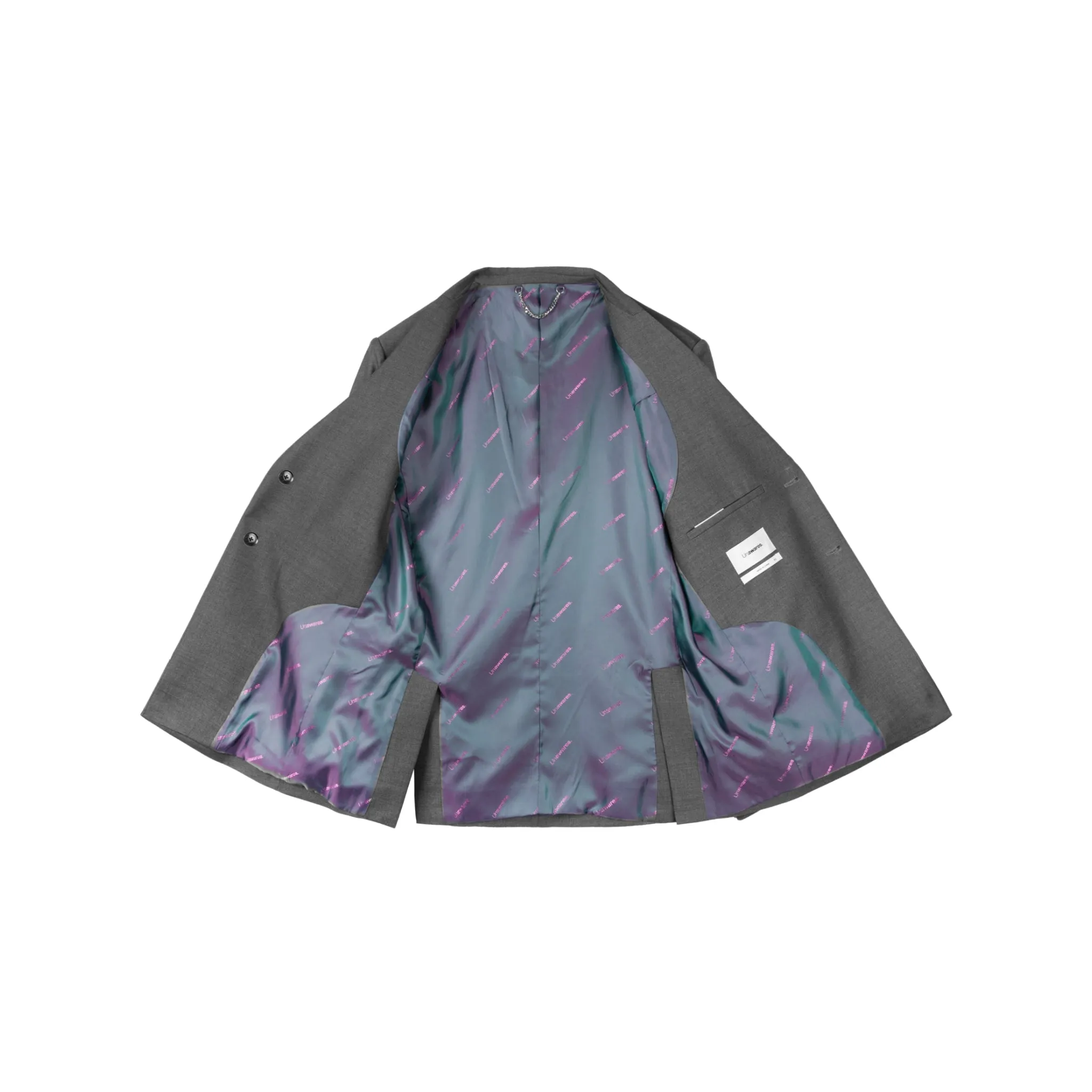 Grey Customized Metal Single Buckle Suit