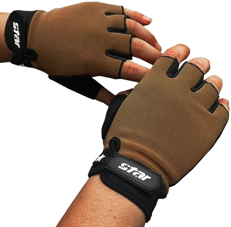 Half Finger Gloves Thermal Winter Gloves Warm Knitted Half Finger Gloves Mittens for Men Typing Driving Working Warming Gloves (Army Green, One Size)