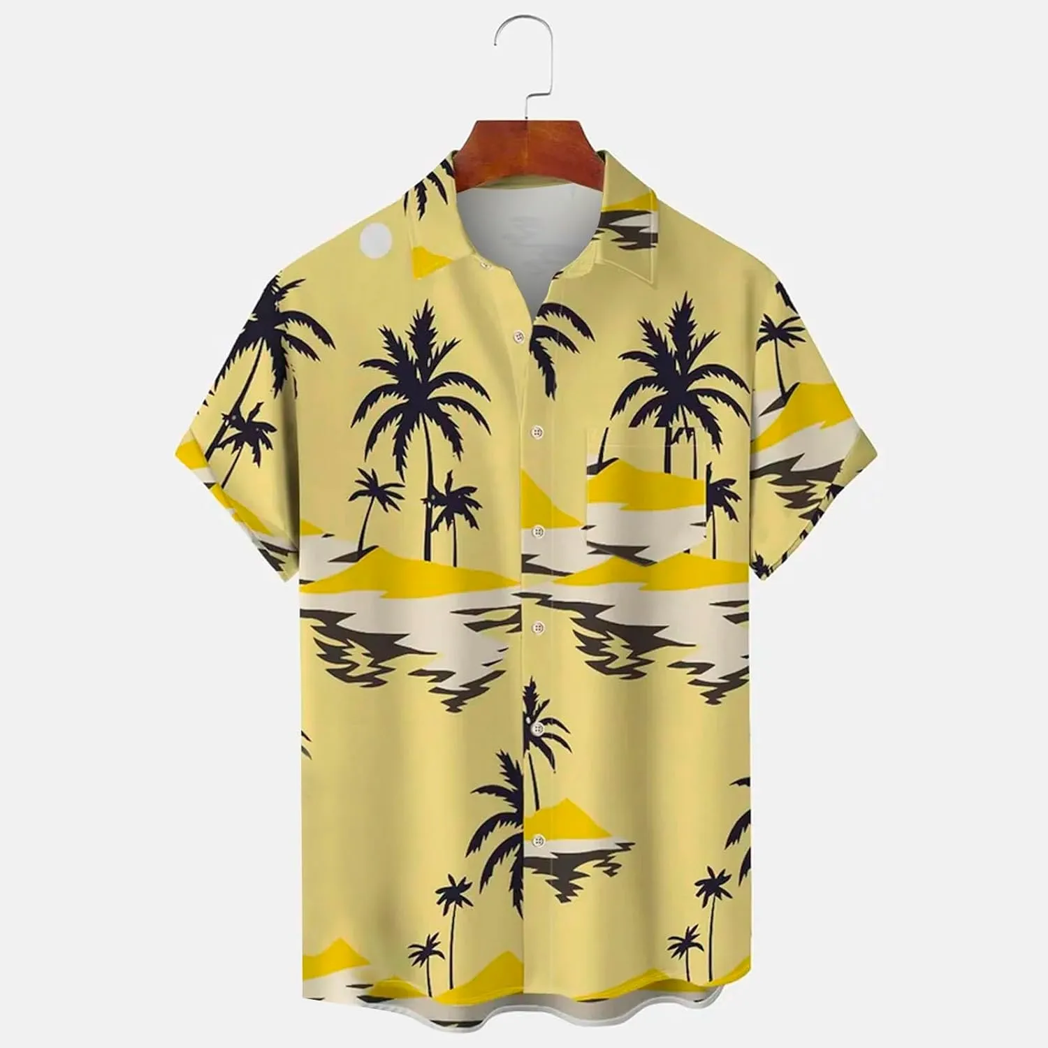 Hawaiian Shirts for Men Short Sleeve Regular Fit Floral Shirts Casual Button Down Print Tropical Holiday Beach Shirts