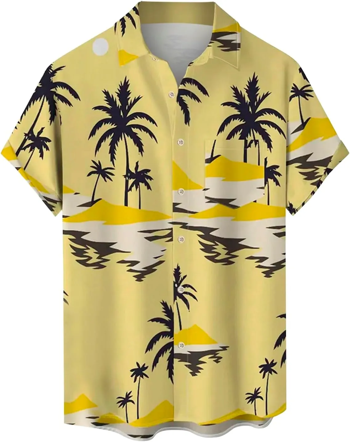 Hawaiian Shirts for Men Short Sleeve Regular Fit Floral Shirts Casual Button Down Print Tropical Holiday Beach Shirts