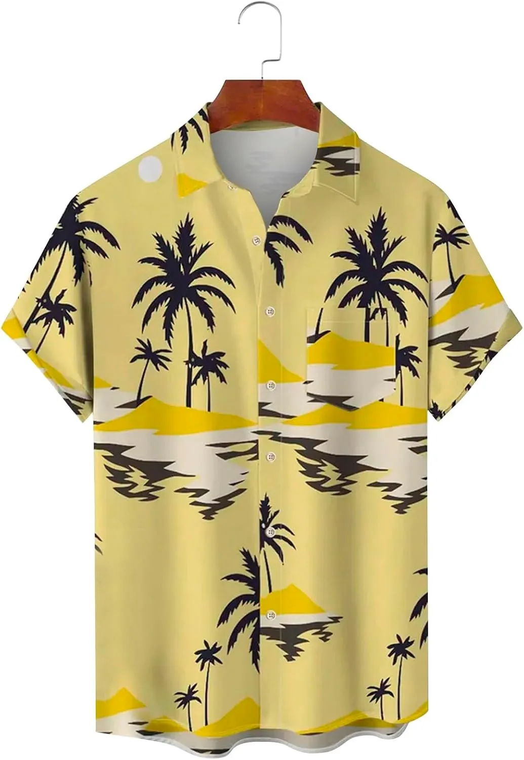 Hawaiian Shirts for Men Short Sleeve Regular Fit Floral Shirts Casual Button Down Print Tropical Holiday Beach Shirts