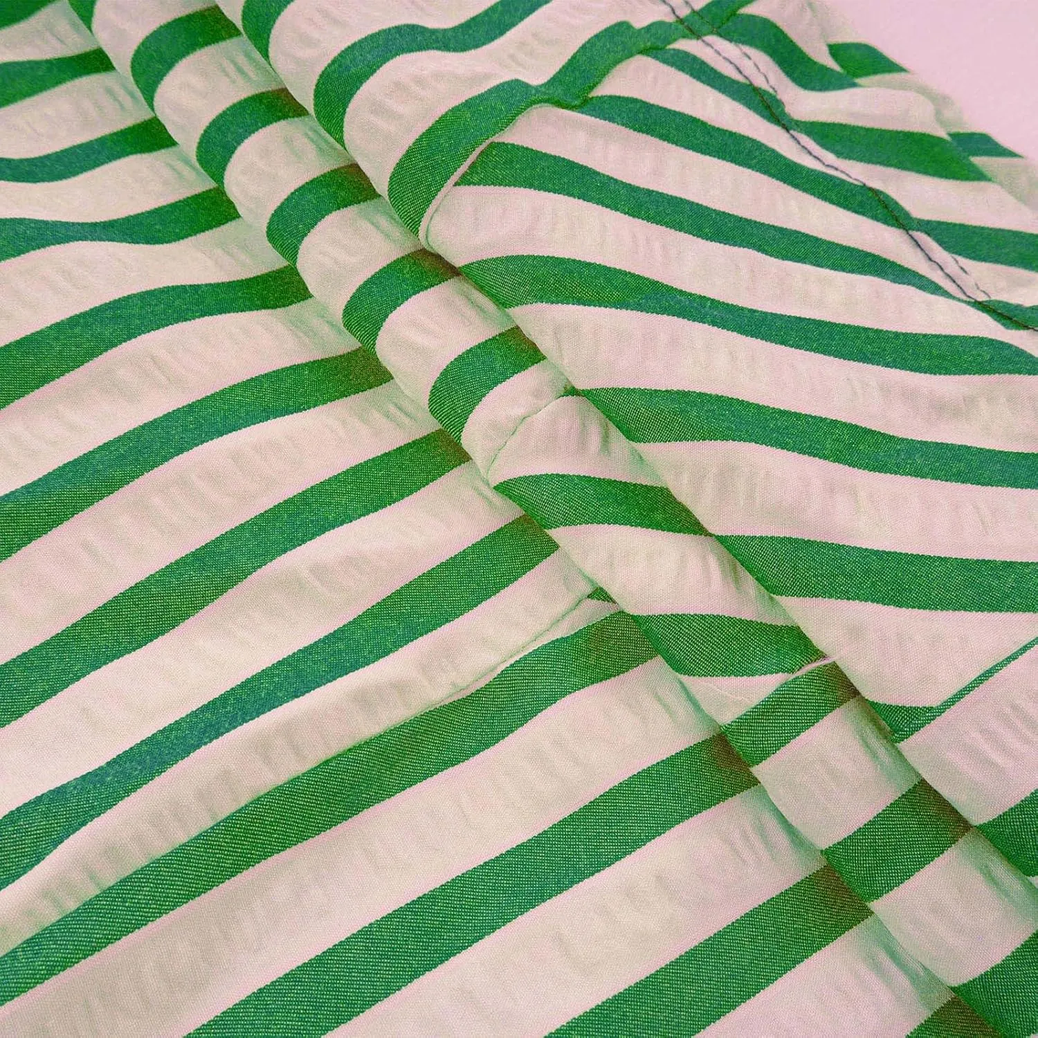 HGps8w Women's Summer Striped Rompers Puff Sleeve Mini Shorts Loose Laceup Front Linen Jumpsuits Boho Beach Vacation Outfits