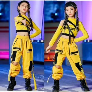 HH887 Girls Hip Hop Dance Costumes-Street Dance Wear - Stage Dance Costumes