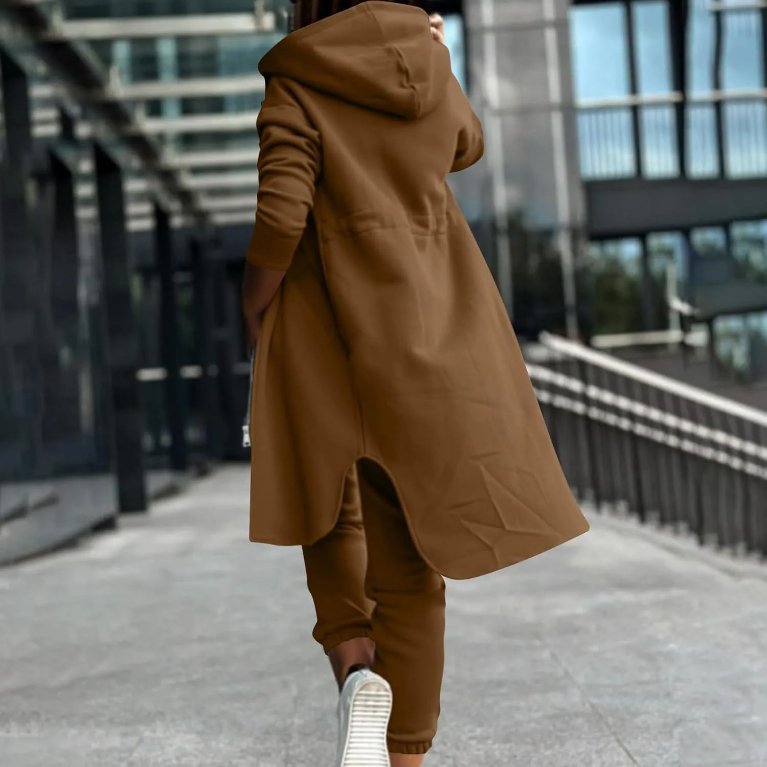 Hvyesh Sweat Set Winter Outfits for Women 2025 Womens Jogger Sets 2 Piece Fleece Lined Sweatpants Set Warm Clothes Two Piece