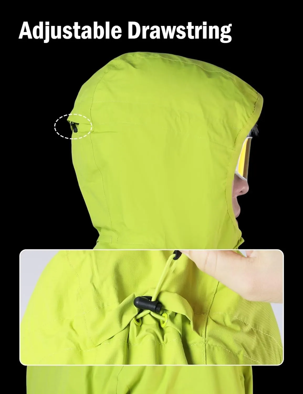 INBIKE Women's Cycling Rain Jackets Waterproof Windbreaker for Running Golf Hiking Camping Hooded Packable Coat