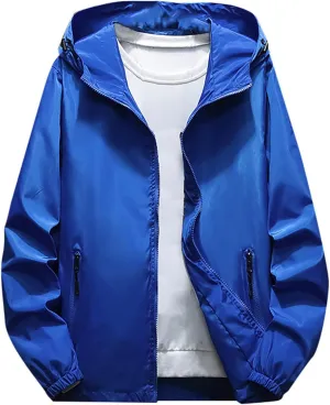 Jackets for Men Men's Fall Winter Casual Color Plus Size Hoodie Zipper Outdoor Coats Jackets