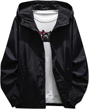 Jackets for Men Men's Fall Winter Casual Color Plus Size Hoodie Zipper Outdoor Coats Jackets