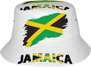 Jamaica Flag Bucket Hats for Mens Woman Packable Outdoor Travel Fisherman Hat Summer Beach Sun Protection Hat