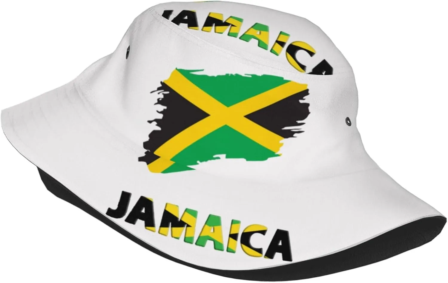 Jamaica Flag Bucket Hats for Mens Woman Packable Outdoor Travel Fisherman Hat Summer Beach Sun Protection Hat