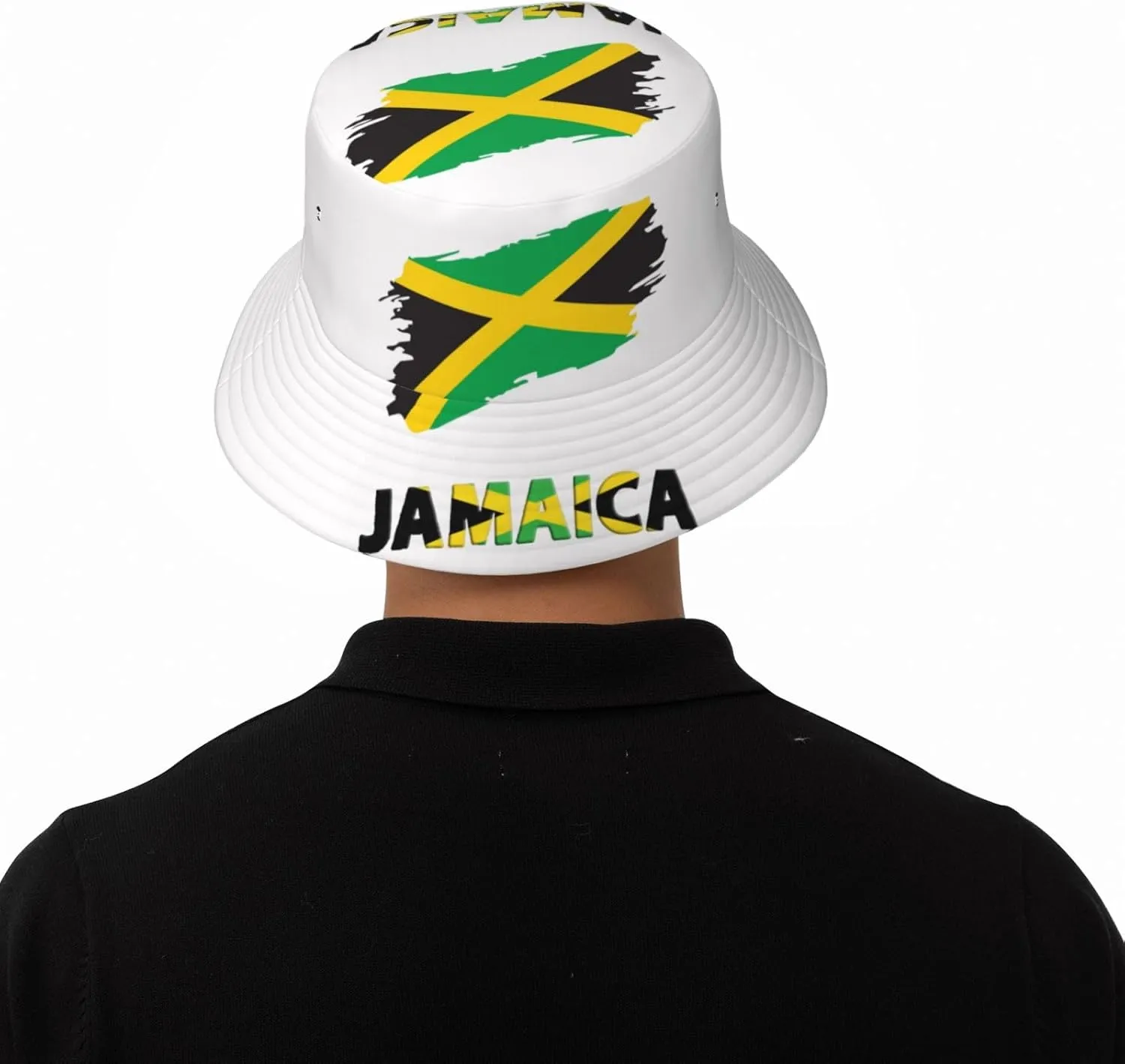 Jamaica Flag Bucket Hats for Mens Woman Packable Outdoor Travel Fisherman Hat Summer Beach Sun Protection Hat