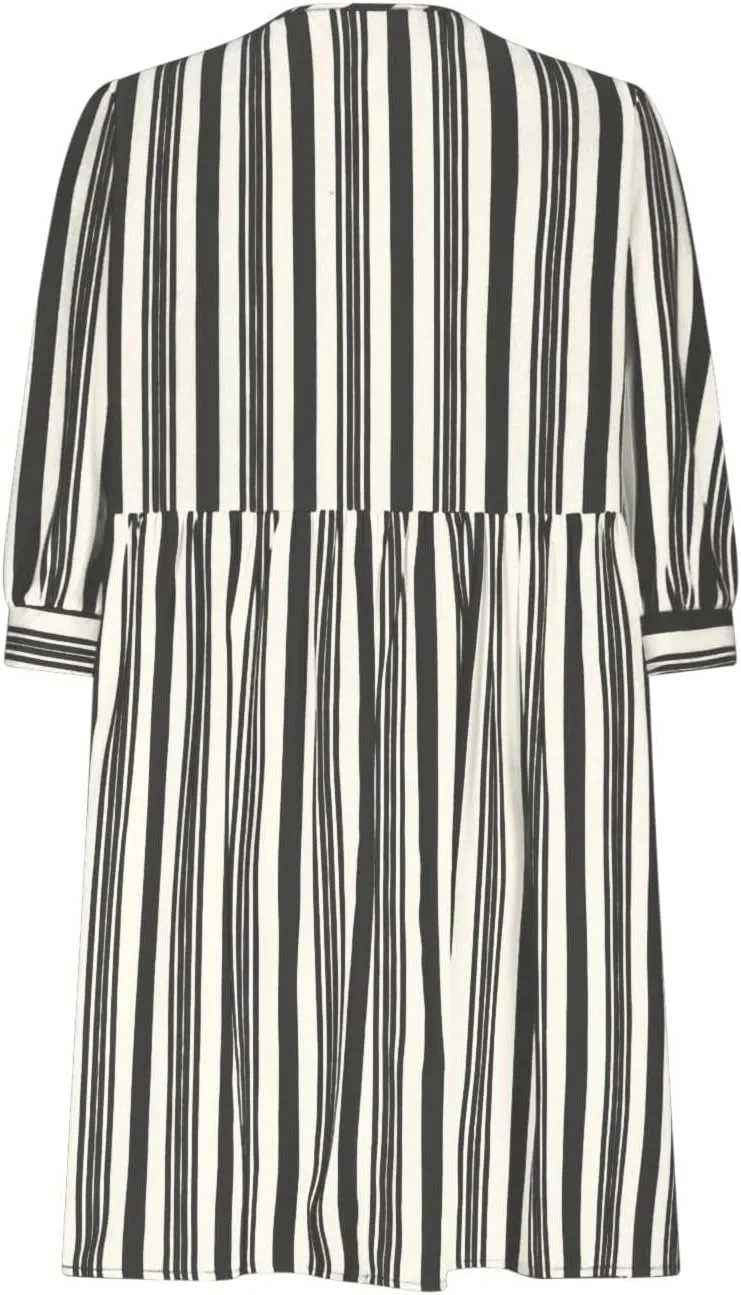 JOAU Babydoll Dresses for Women 2025 Summer Casual Bow Tie Striped Dress 3/4 Sleeve Loose Flowy Mini Dresses with Pockets