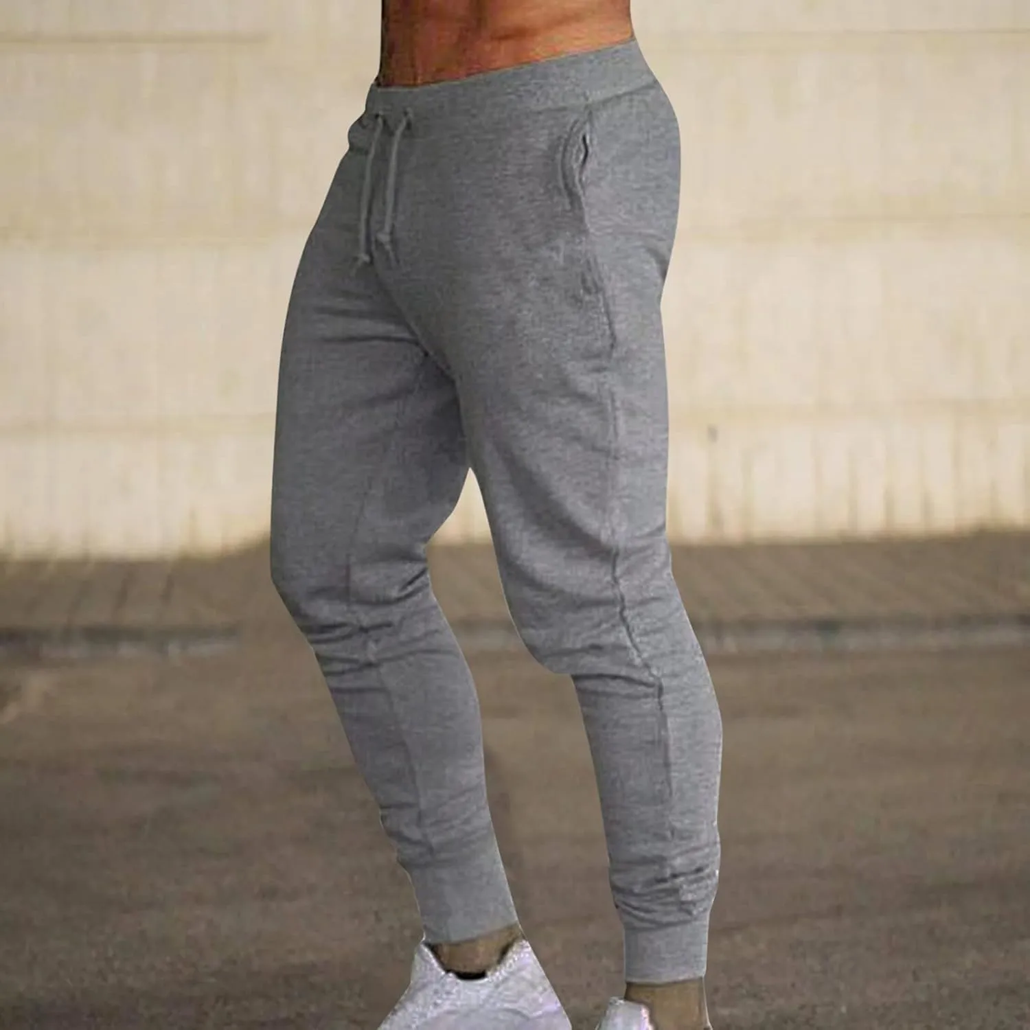 Joggers for Men Cargo,Men's Stretch Active Casual Fleece Pants Slim Fit Regular Pant with Pocket