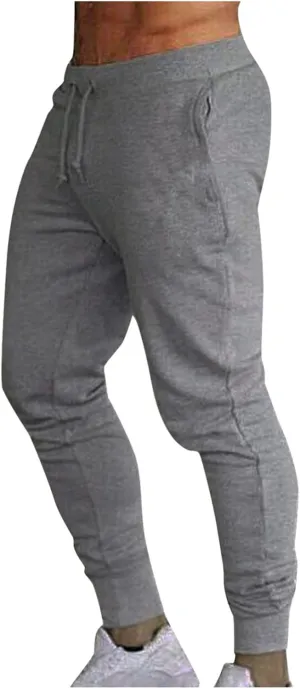 Joggers for Men Cargo,Men's Stretch Active Casual Fleece Pants Slim Fit Regular Pant with Pocket
