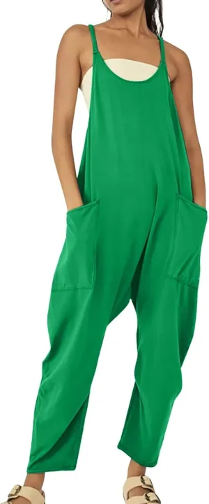 Jumpsuits for Women Casual Summer Sleeveless Overalls Spaghetti Strap Romper Jumpers Trendy Beach Vacation Outfits