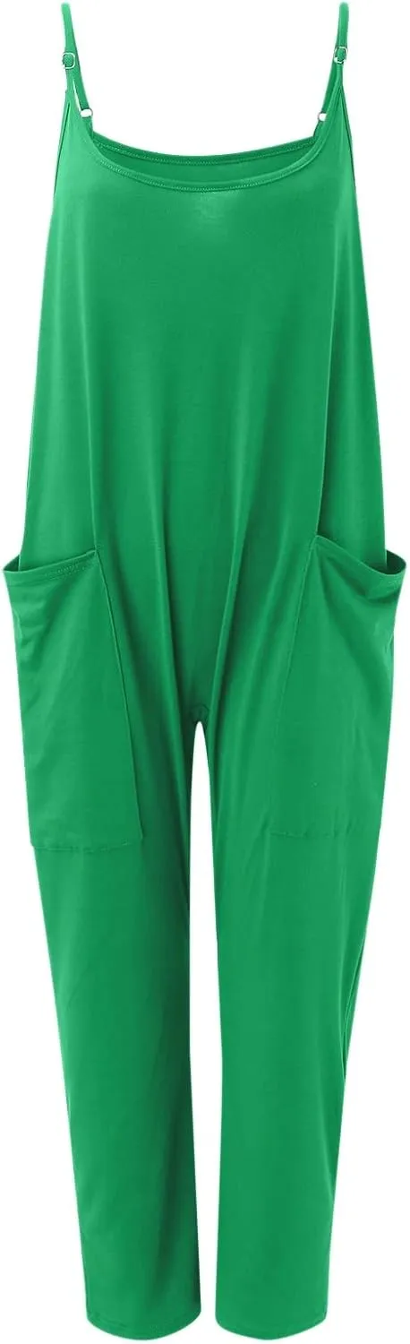 Jumpsuits for Women Casual Summer Sleeveless Overalls Spaghetti Strap Romper Jumpers Trendy Beach Vacation Outfits