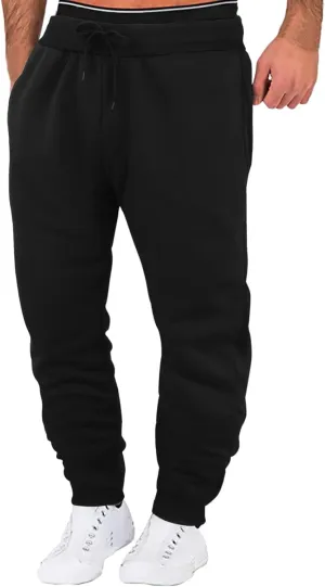 LCMTWX Black Cargo Pants Men Elastic Drawstring Cotton Pants Waist Waist Mid Casual Solid Men's Casual Black Sweatpants Men