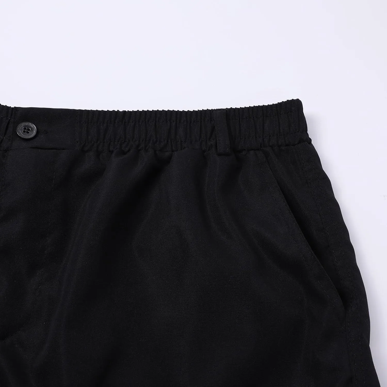 LCMTWX Black Cargo Pants Men Elastic Drawstring Cotton Pants Waist Waist Mid Casual Solid Men's Casual Black Sweatpants Men