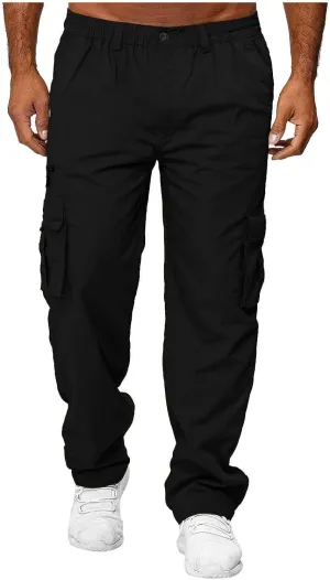 lcyhony Mencomfy Cargo Pants Relaxed Fit Multipants - High Stretch Multi-Pocket Durable Cargo Pants Summer Casual Work Pant