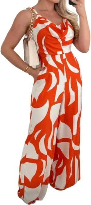 LIXINGHEITANG Womens summer beach jumpsuits waisted slim chiffon pants long trousers thin