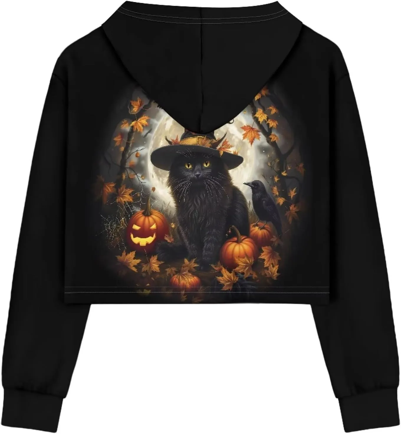Long Sleeve Crop Tops for Girls 5-14Years Kids Hoodies & Sweatshirt