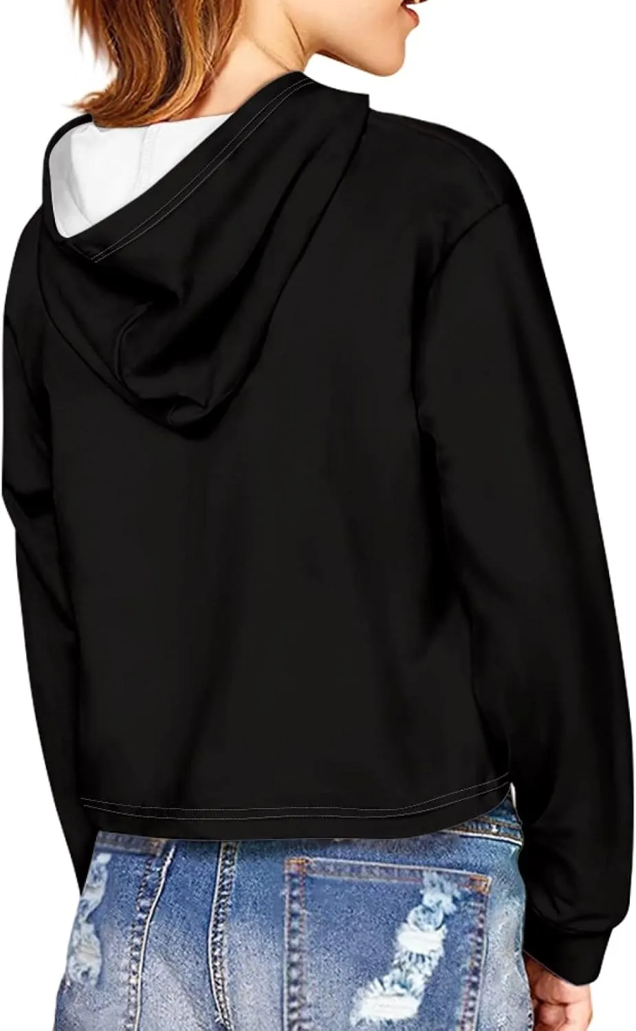 Long Sleeve Crop Tops for Girls 5-14Years Kids Hoodies & Sweatshirt