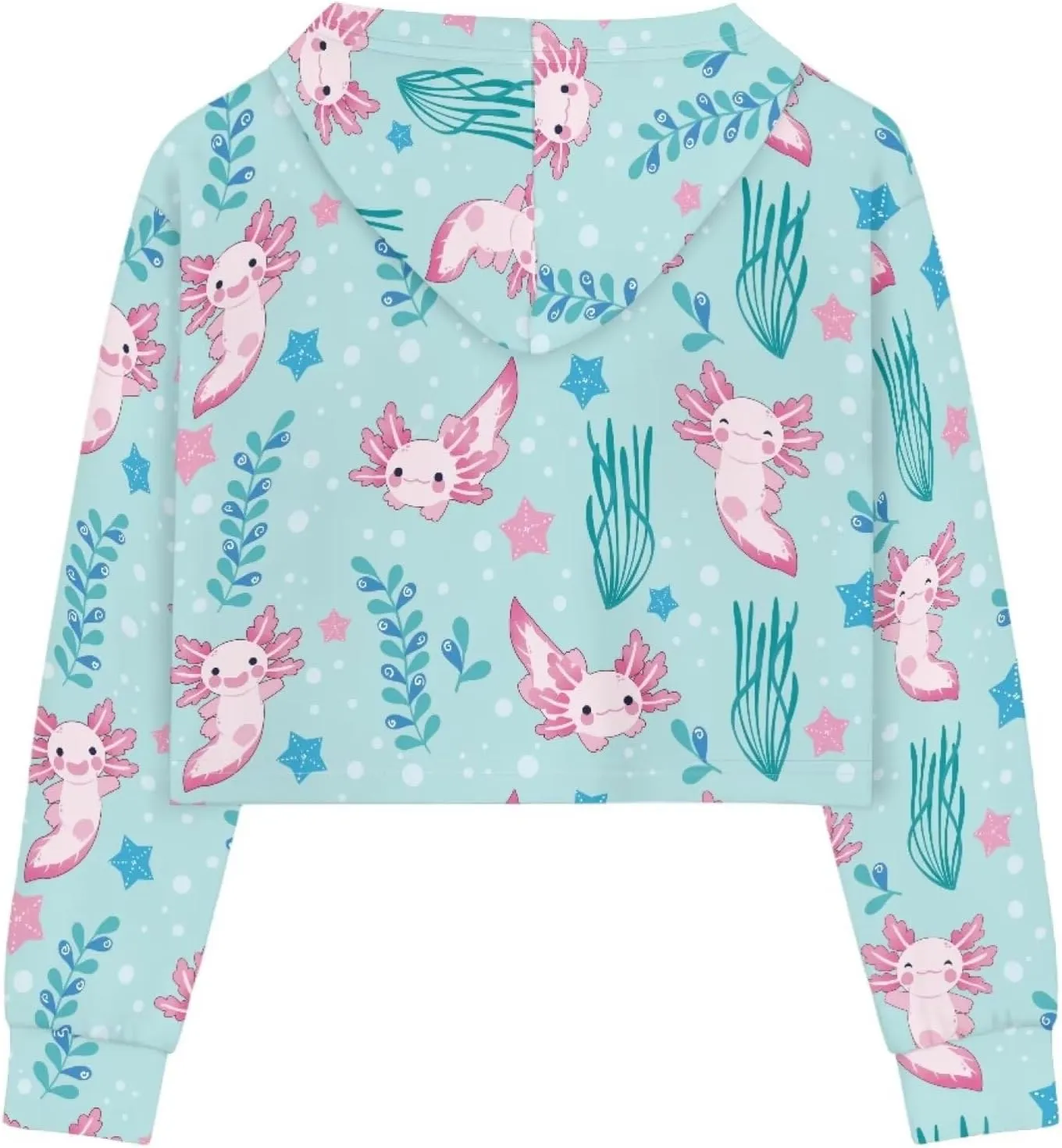 Long Sleeve Crop Tops for Girls 5-14Years Kids Hoodies & Sweatshirt