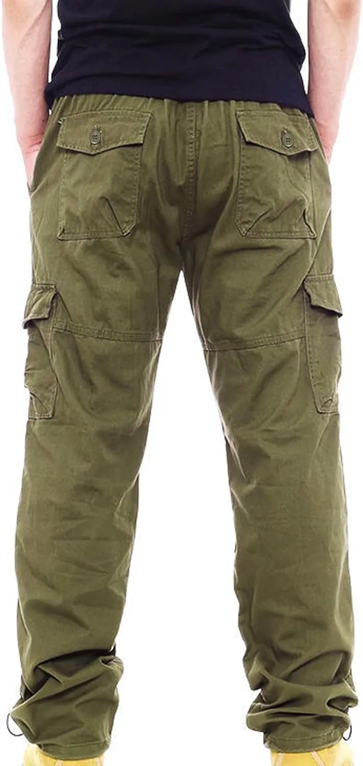 Loose fit Cargo Jeans for Men Compression Workout Gear Baggy Pants Relaxed fit Mountain Khaki Khaki Pants for Men