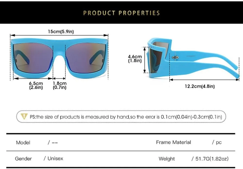 Luxury Fashion Sunglasses Women Men Goggle Trending Punk Style Sun Glasses UV400